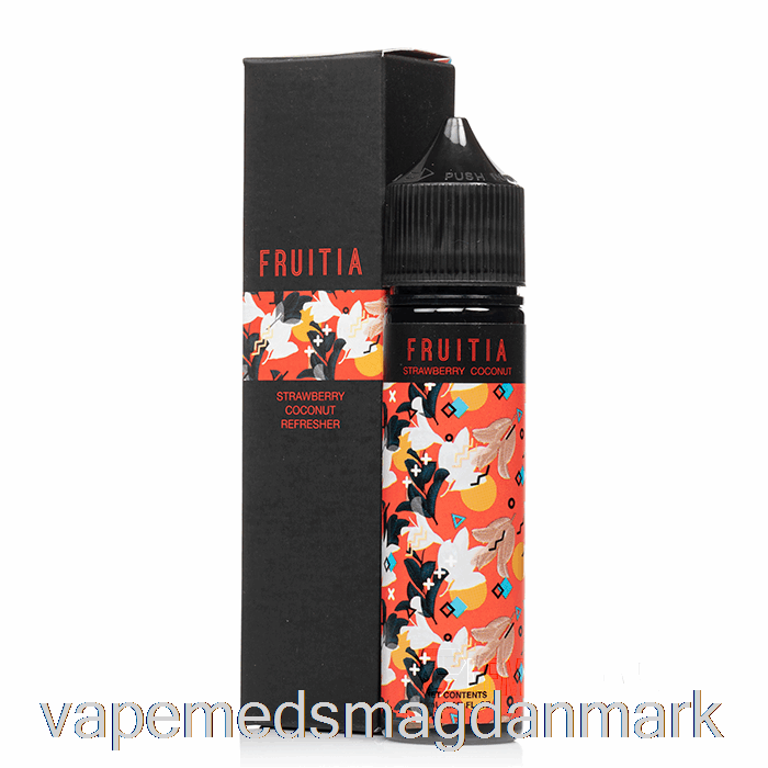 Vape Juice Jordbær Kokos Opfrisker - Fruitia - 60ml 3mg